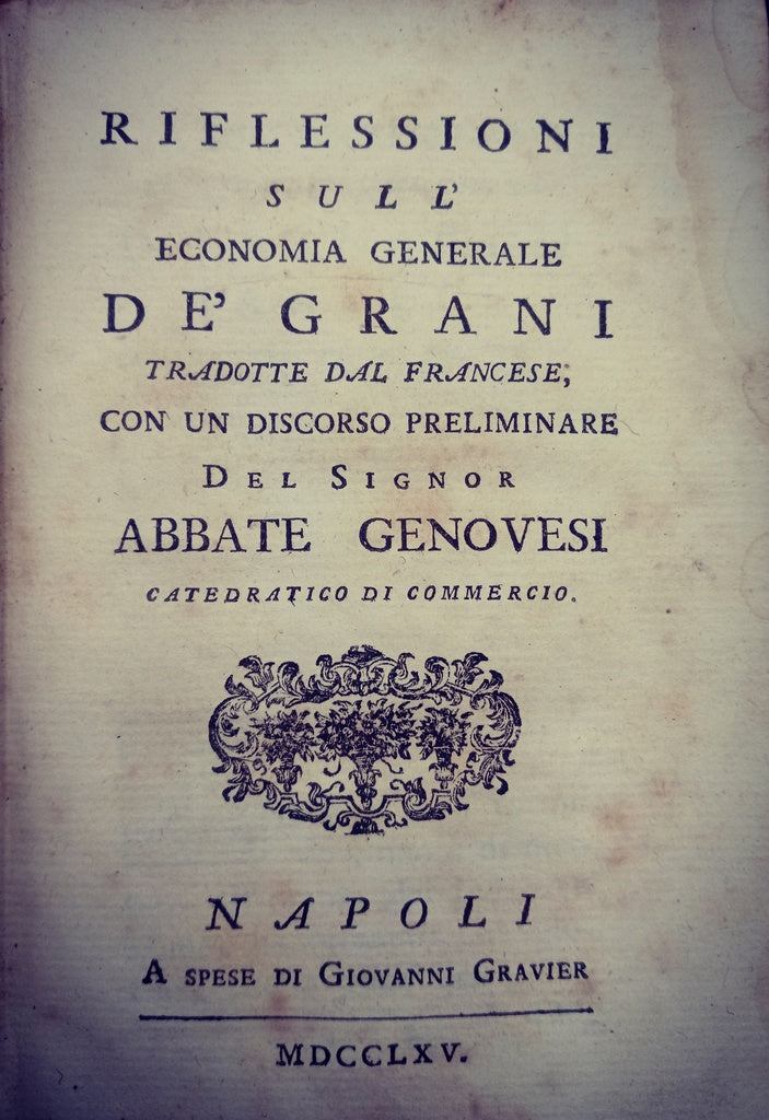 RIFLESSIONI DE' GRANI. | ABBATE GENOVESI