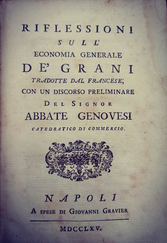 RIFLESSIONI DE' GRANI. | ABBATE GENOVESI