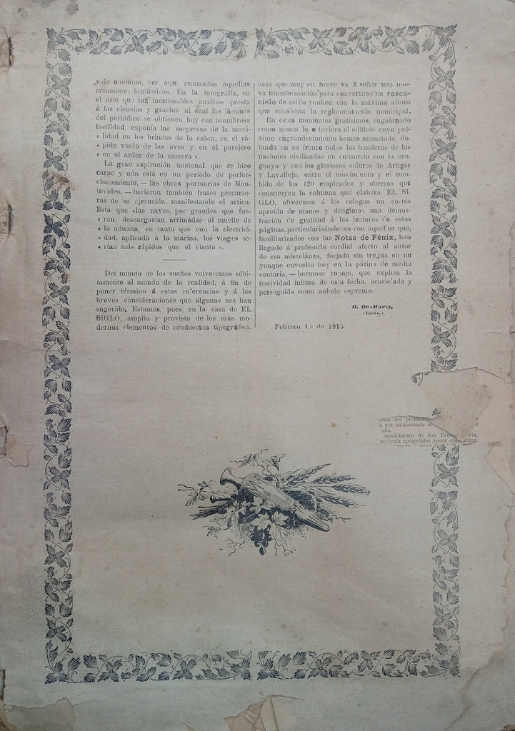 DIARIO E SIGLO. NUMERO ESPECIAL 1913..