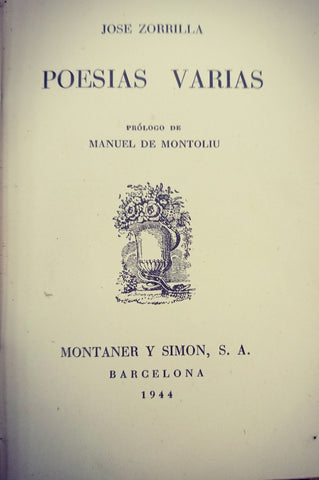 POESIAS VARIAS.. | José Zorrilla
