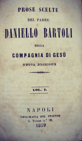 PROSE SCELTE. VOL 1.. | DANIELLO BARTOLI