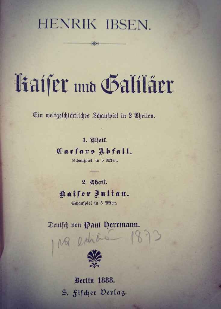 KAISER UND GALILAER.. | HENRIK IBSEN