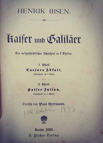 KAISER UND GALILAER.. | HENRIK IBSEN