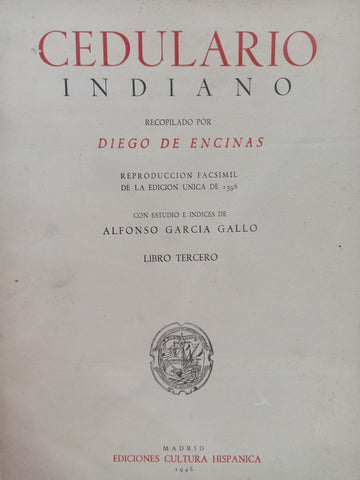 CEDULARIO INDIANO.. | DIEGO DE ENCINAS