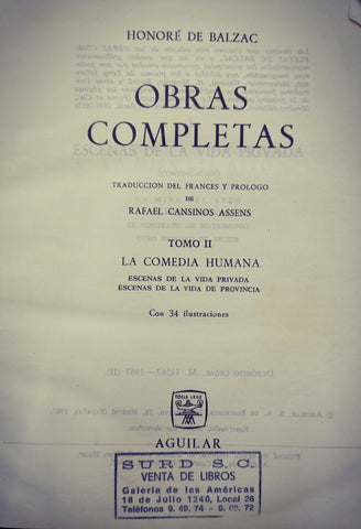 OBRAS COMPLETAS HONORÉ DE BALZAC.. | Honoré De Balzac