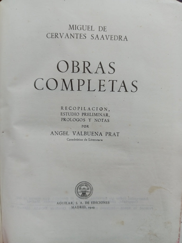 OBRAS COMPLETAS - MIGUEL DE CERVANTES.. | Miguel de Cervantes, Saavedra