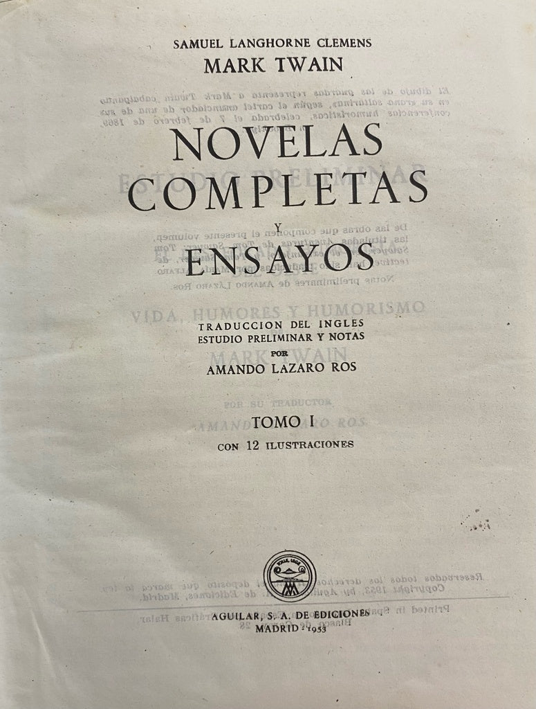 NOVELAS COMPLETAS Y ENSAYOS - M.TWAIN.. | MARK TWAIN