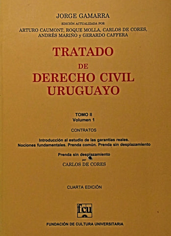 TRATADO DE DERECHO CIVIL URUGUAYO TOMO II VOLUMEN 1.. | Jorge  Gamarra