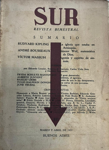 SUR REVISTA BIMESTRAL 221.. | Victoria Ocampo