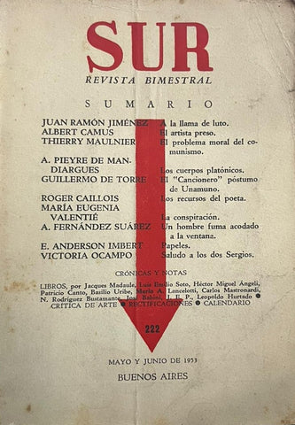 SUR REVISTA BIMESTRAL 222.. | Victoria Ocampo