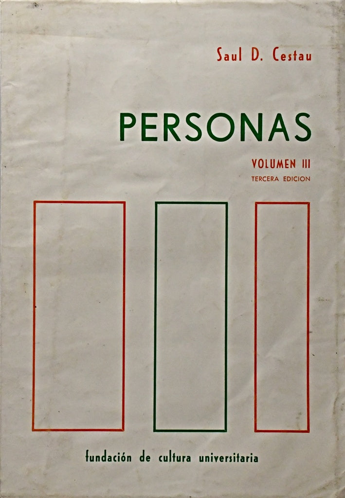 PERSONAS VOLUMEN III.. | Saul D. Cestau