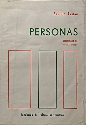 PERSONAS VOLUMEN III.. | Saul D. Cestau