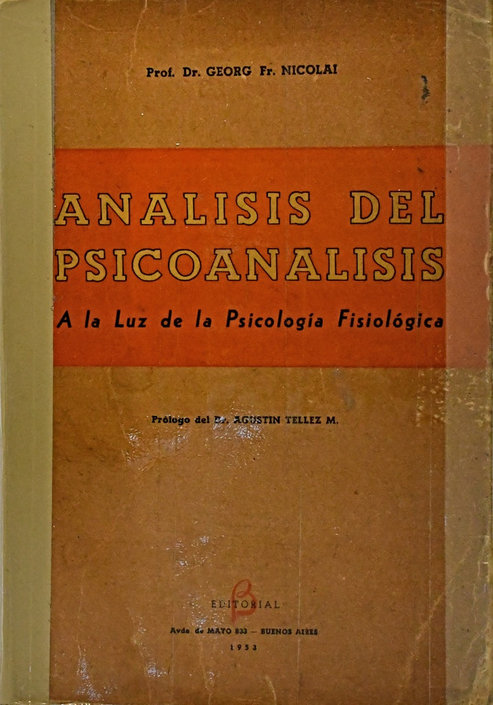 ANALISIS DEL PSICOANALISIS.. | Georg  Nicolai