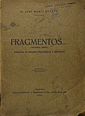 FRAGMENTOS (SEGUNDA PARTE).. | José María  Estapé