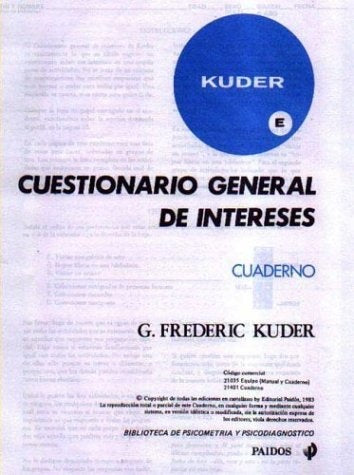 Cuestionario general de intereses | Kuder-Ares